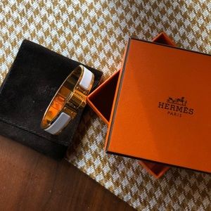 Hermes Enamel Hinged Bracelet